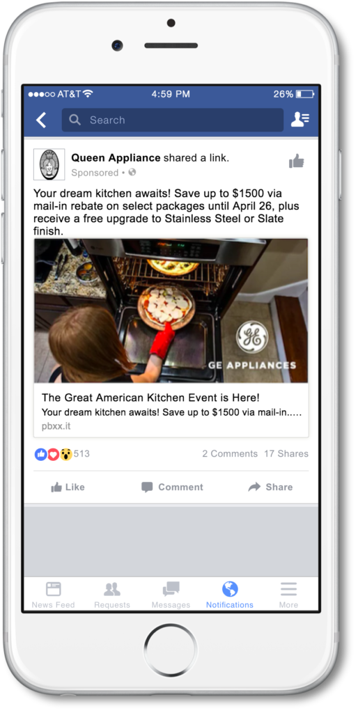 ge appliances facebook local ad