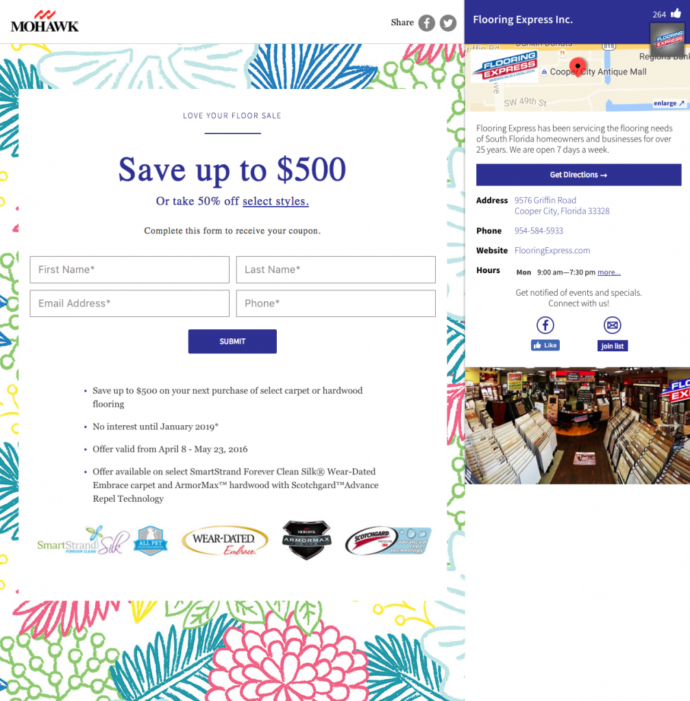 mohawk flooring retailer digital marketing support