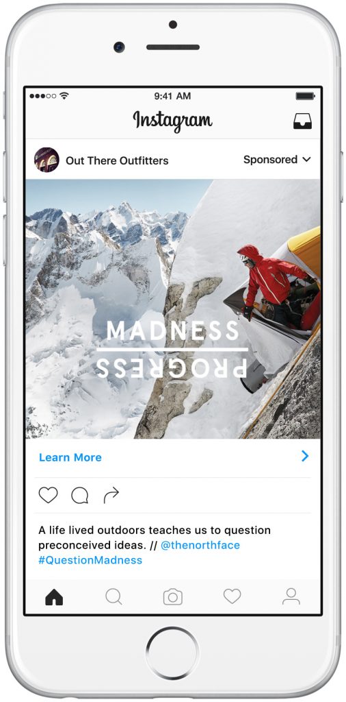 the north face promoboxx local ads on instagram