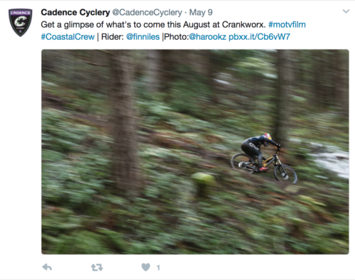 Cadence Cyclery Twitter Post
